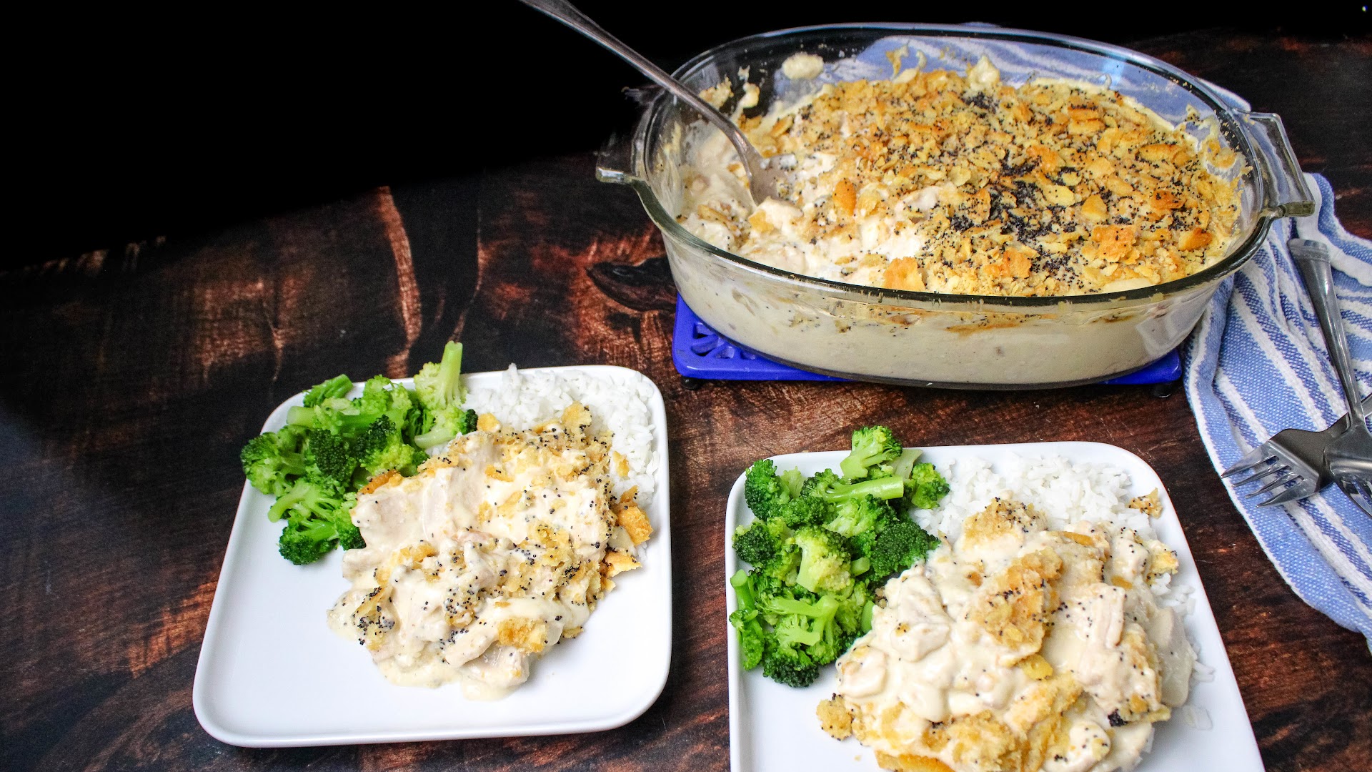 This creamy poppy seed chicken casserole is a dinner your whole family ...