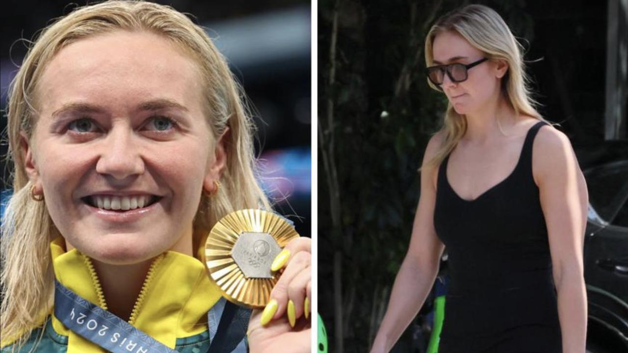 Ariarne Titmus seen after shock announcement