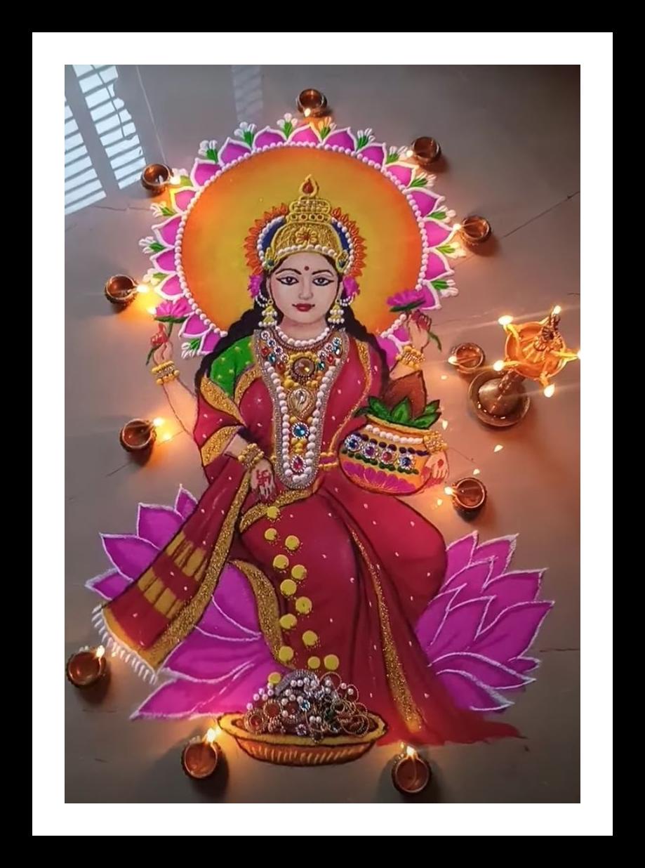 10+ Easy Laxmi Mata Rangoli Designs for Diwali for School Students and ...