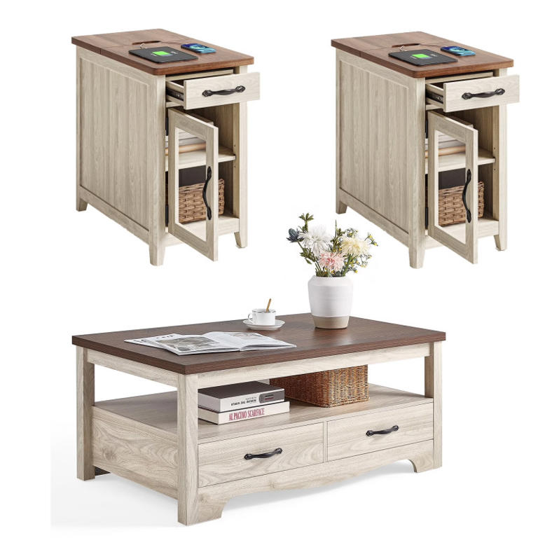 Walmart Is Selling a 'Sturdy' 3-Piece Coffee Table Set with 'Lots of ...