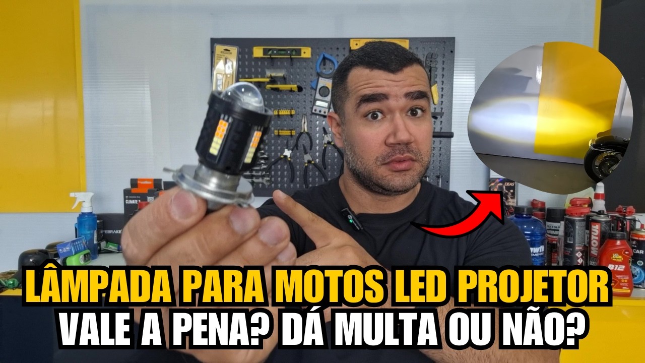 Lâmpada para Motos LED Projetor Vale a Pena? Dá Multa ou Não?