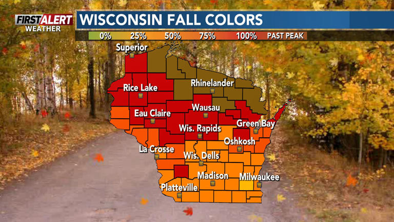 Fall colors are in peak season across central Wisconsin
