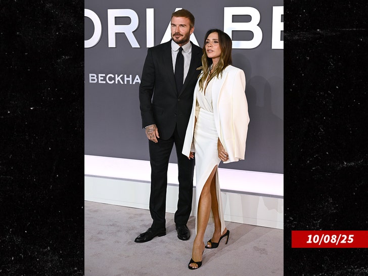 David Beckham supports son Cruz at his rock concert in Paris