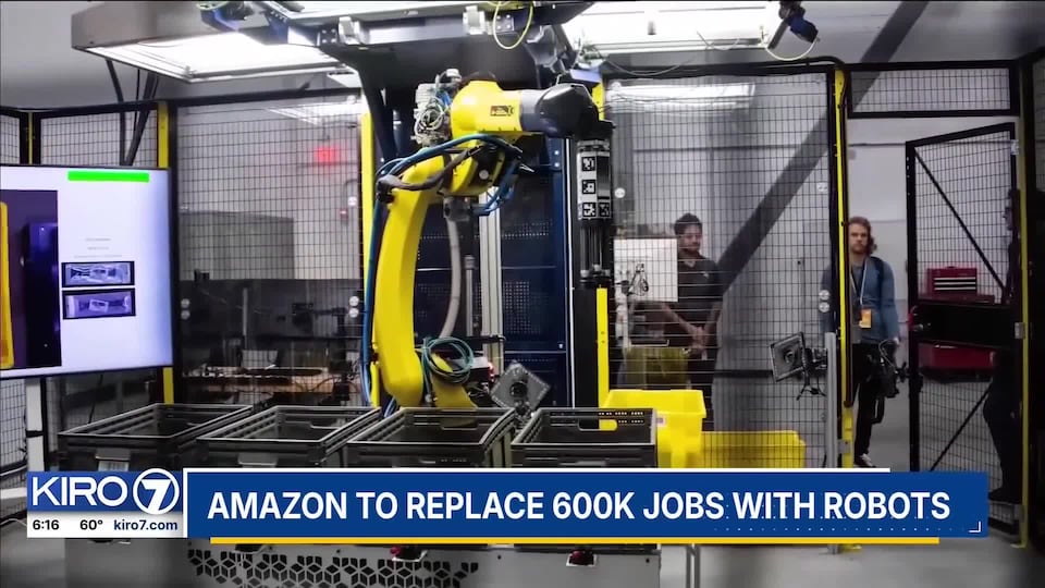 VIDEO: Report say that Amazon look to 600,000 jobs with robots
