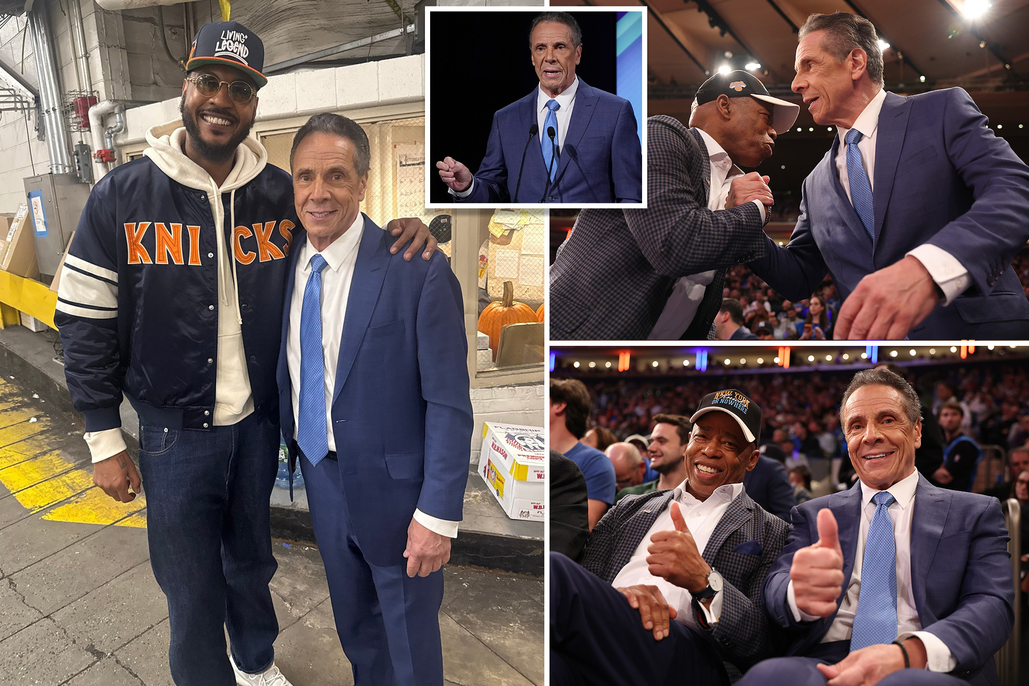 Andrew Cuomo bolts for Knicks opener minutes after NYC mayoral debate ...