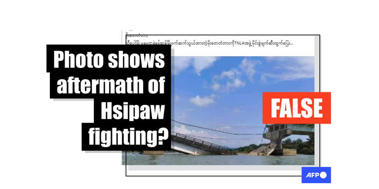 Posts misrepresent old picture as damage from recent Myanmar clashes