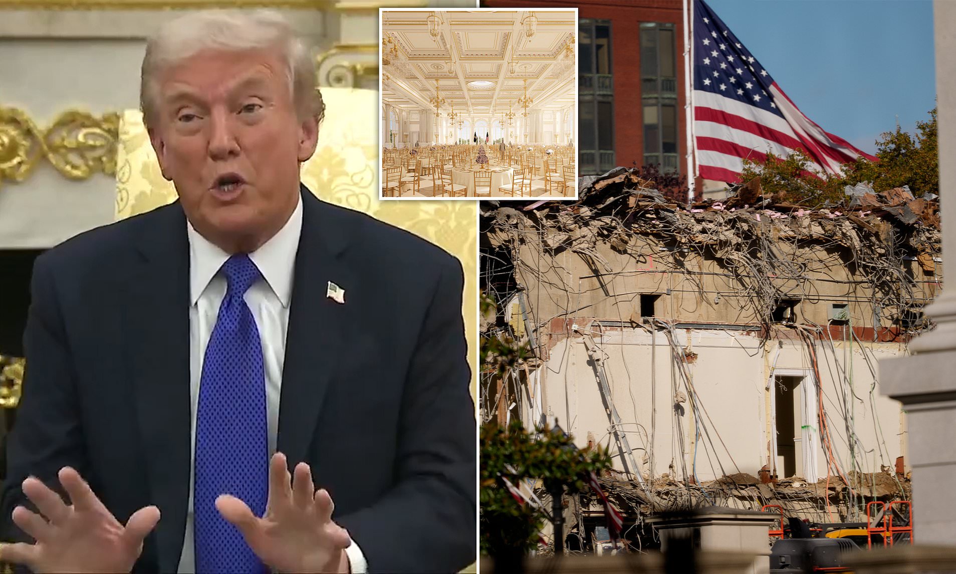 Trump snaps at reporter over question on White House ballroom ...