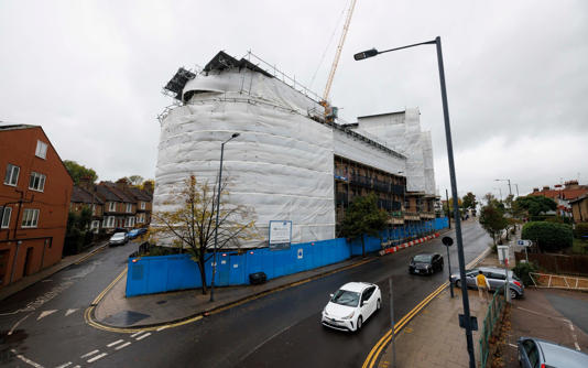 Work stopped at Heron House in Brent in 2022 - Jamie Lorriman