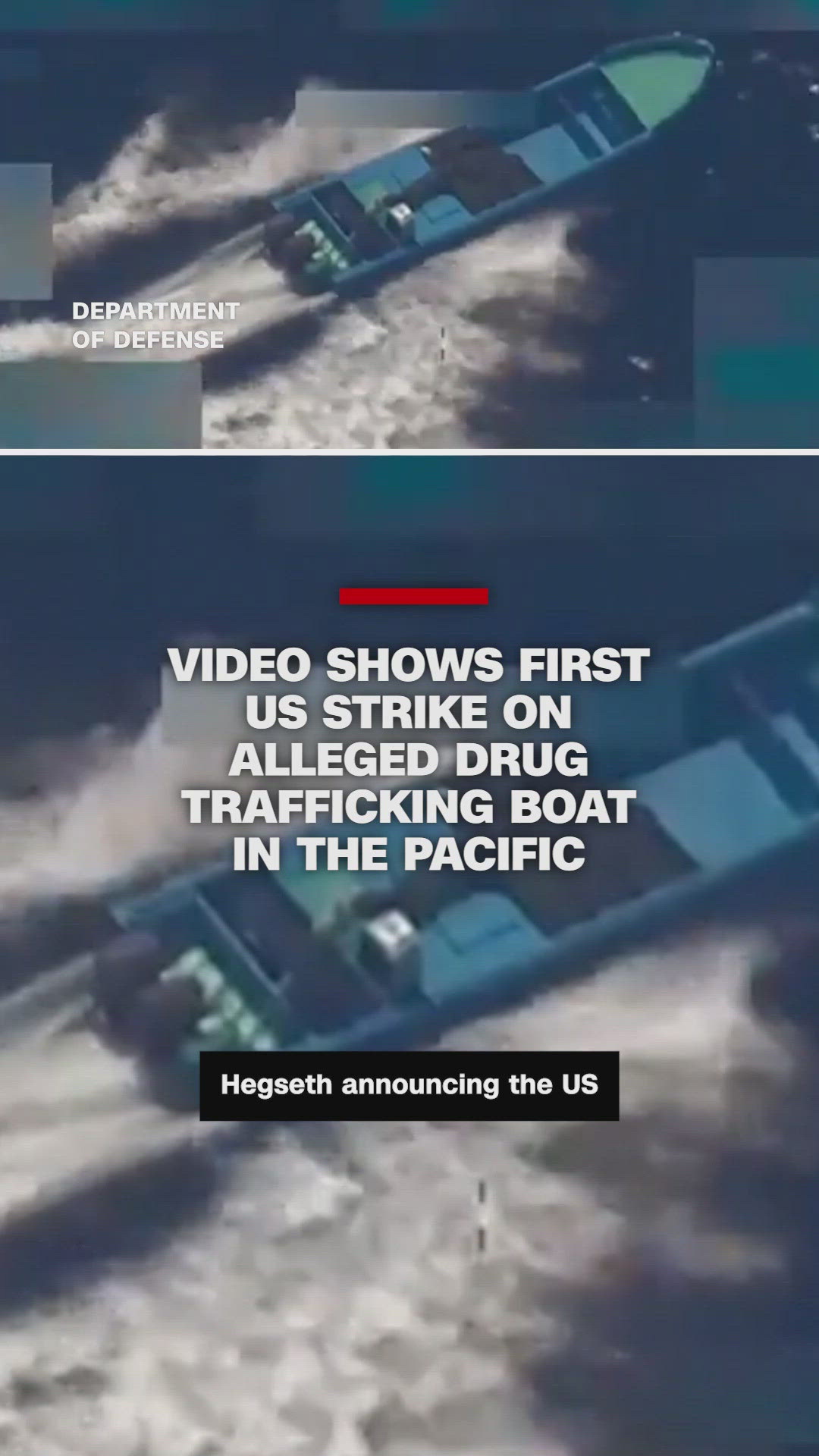 U.S. military strikes two boats in eastern Pacific