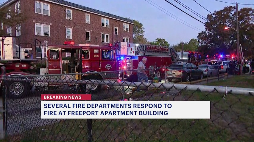 At least 1 person injured in Freeport apartment building fire
