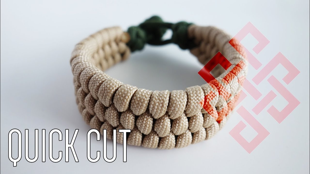 Knot and loop slim trilobite paracord bracelet quick tutorial