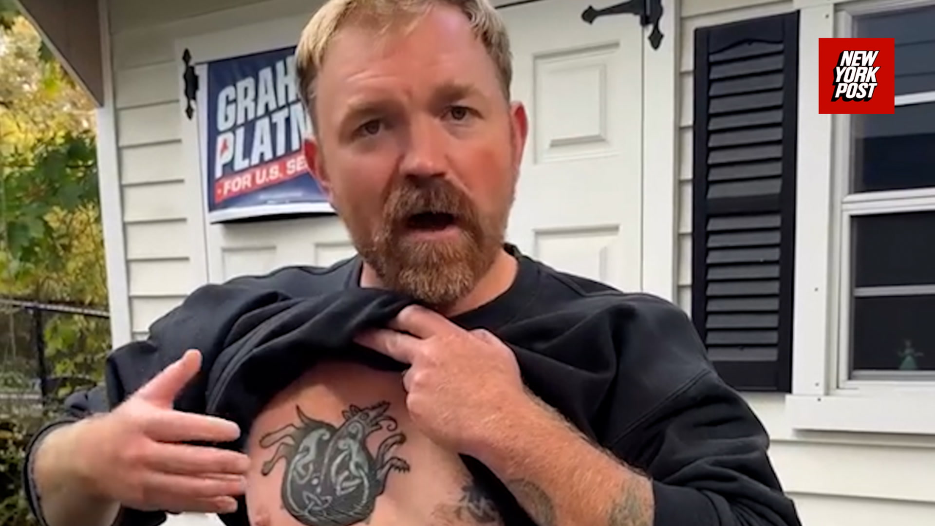 Maine Senate candidate Graham Platner COVERS UP Nazi-Linked Tattoo with ...