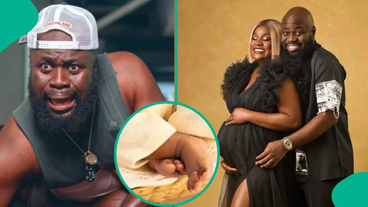Comedian Lasisi Elenu Announces Birth of Second Child, River Elroi