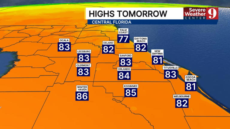 Clear skies and cool temps set to arrive overnight in Central Florida