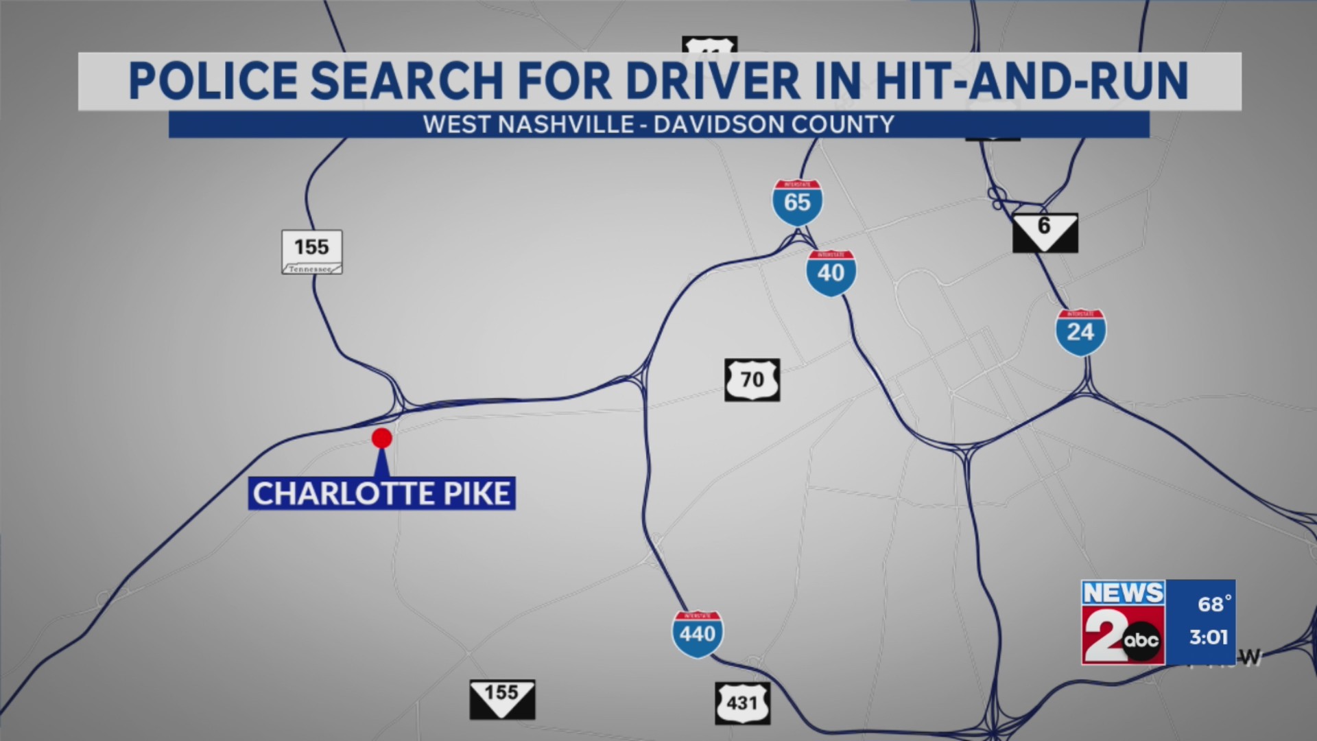 Metro police searching for driver in West Nashville hit-and-run