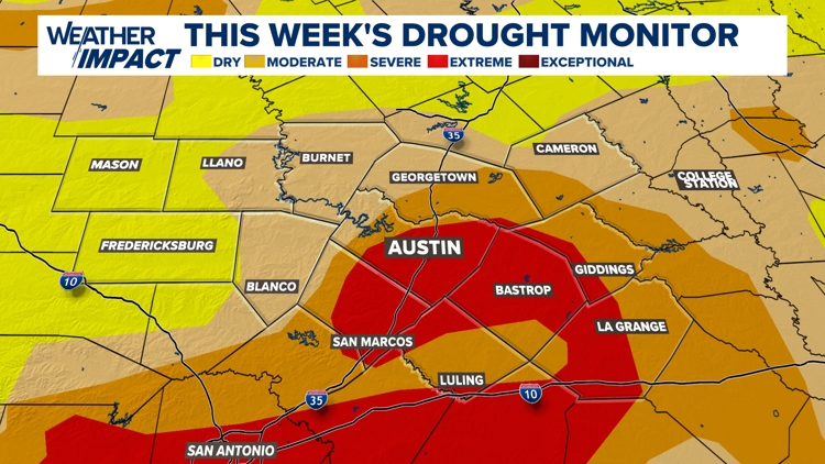 Extreme drought grips Central Texas as rain brings hope of relief