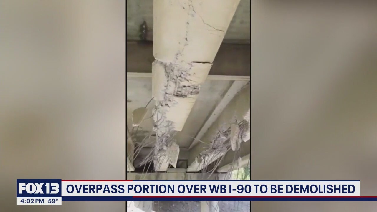 I-90 overpass demolition begins tonight near Cle Elum, WA after truck ...