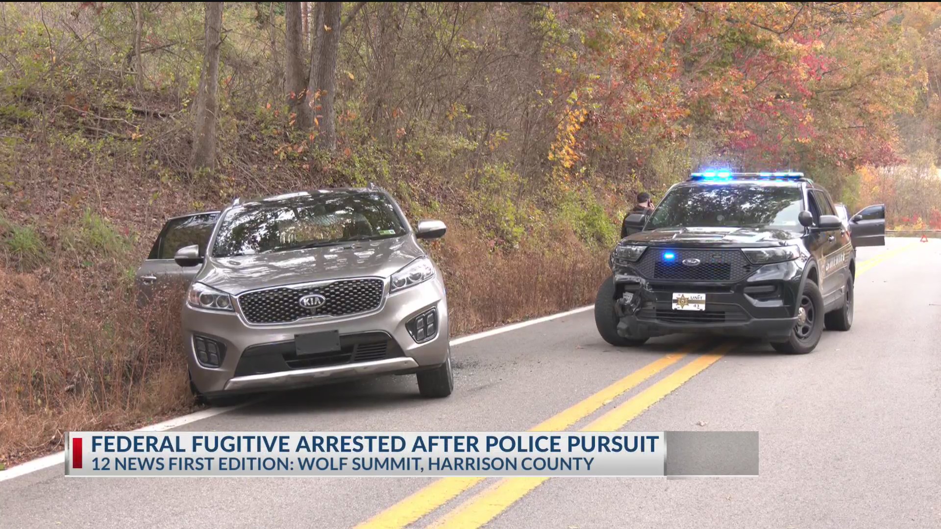 Wanted man arrested after pursuit across Harrison County