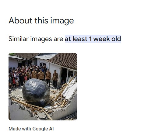 Gambar AI beredar dengan narasi salah 'batu meteor yang jatuh di Cirebon' 2 AA1P52KM