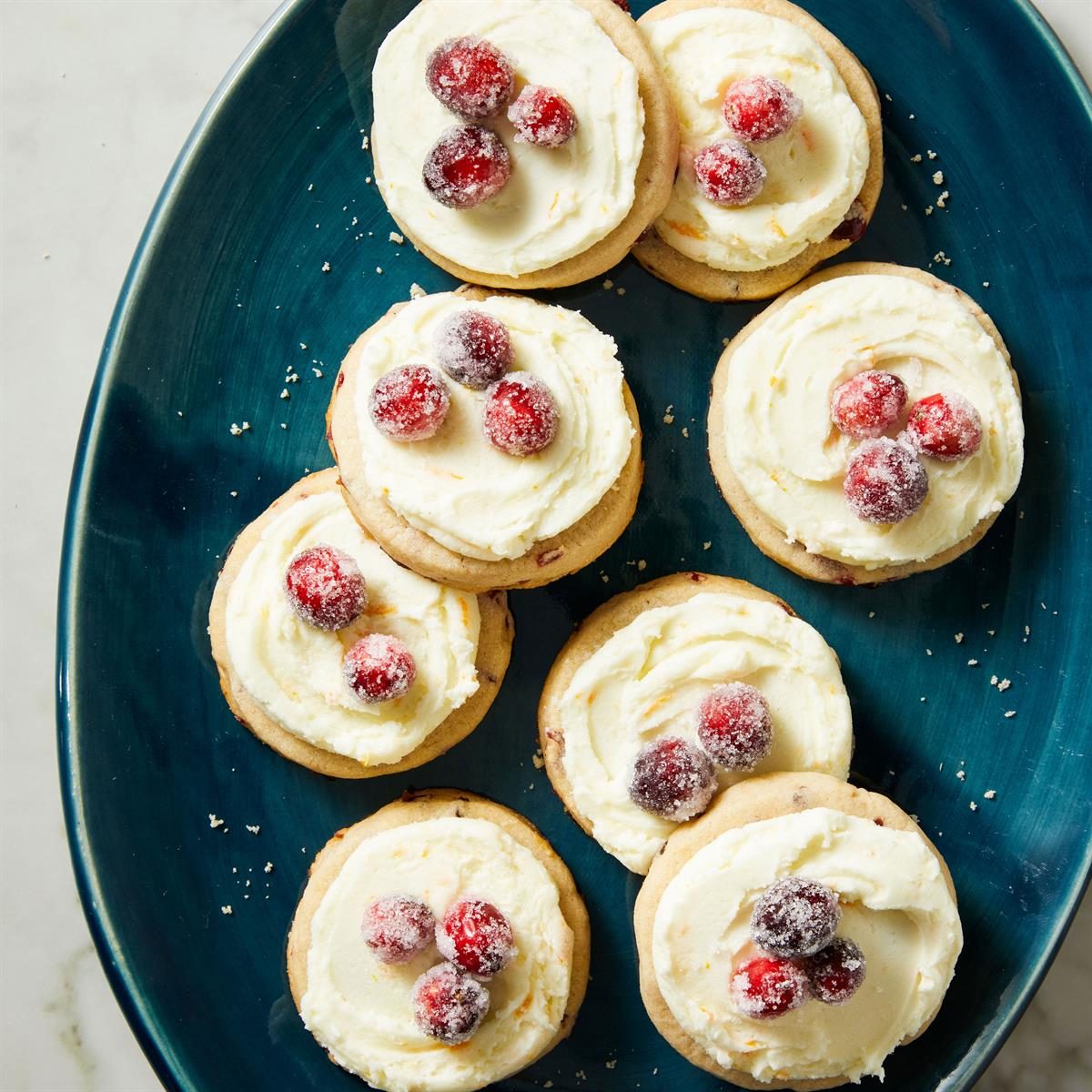 Frosted Sugared Cranberry Cookies