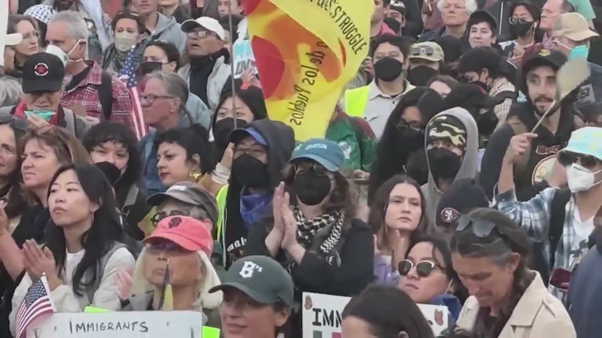 SF rally on Embarcadero Plaza stays peaceful
