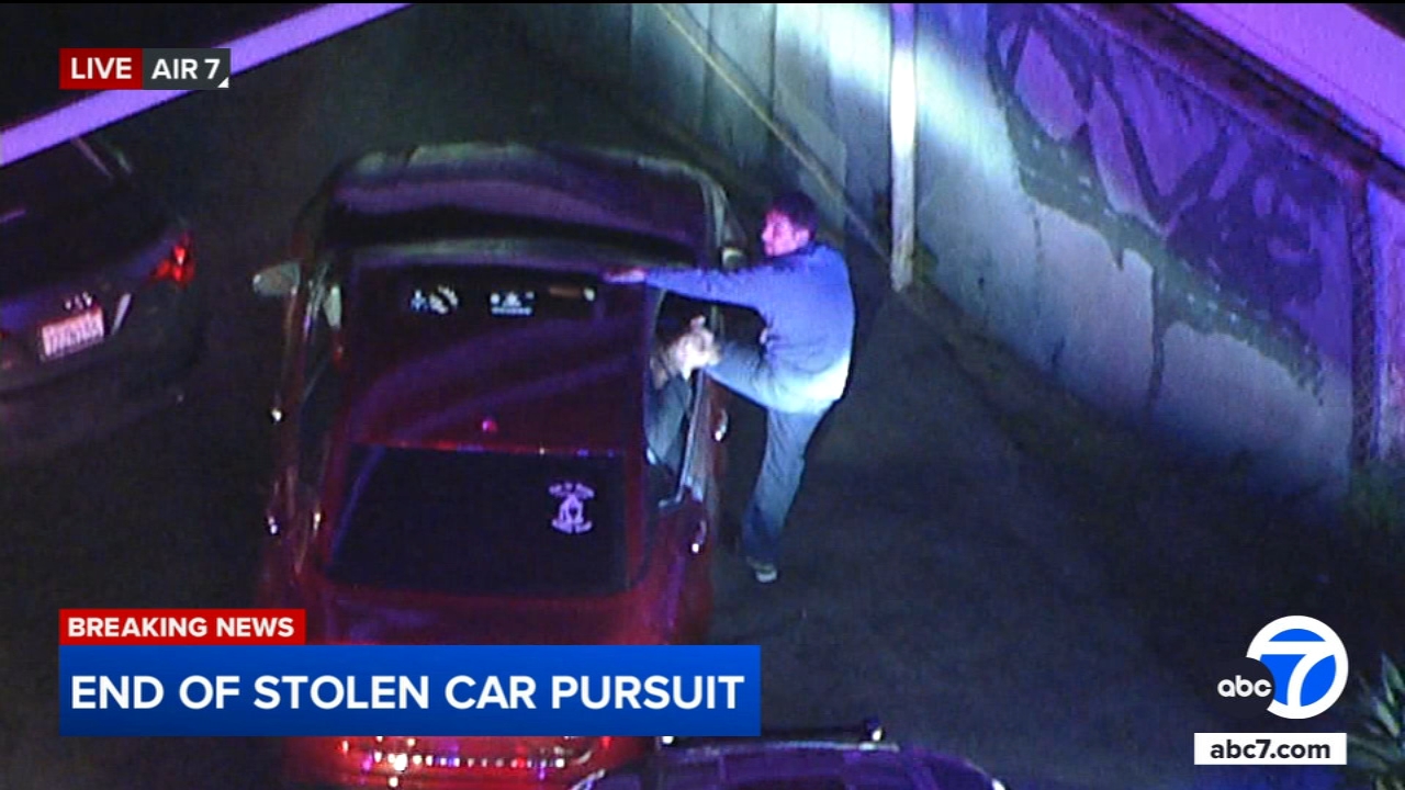 Orange County chase ends after authorities surround driver, passenger ...