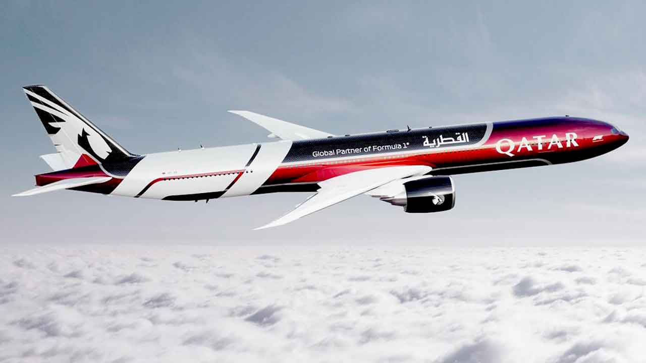 Qatar Airways unveils special “Formula 1” livery at Art Basel