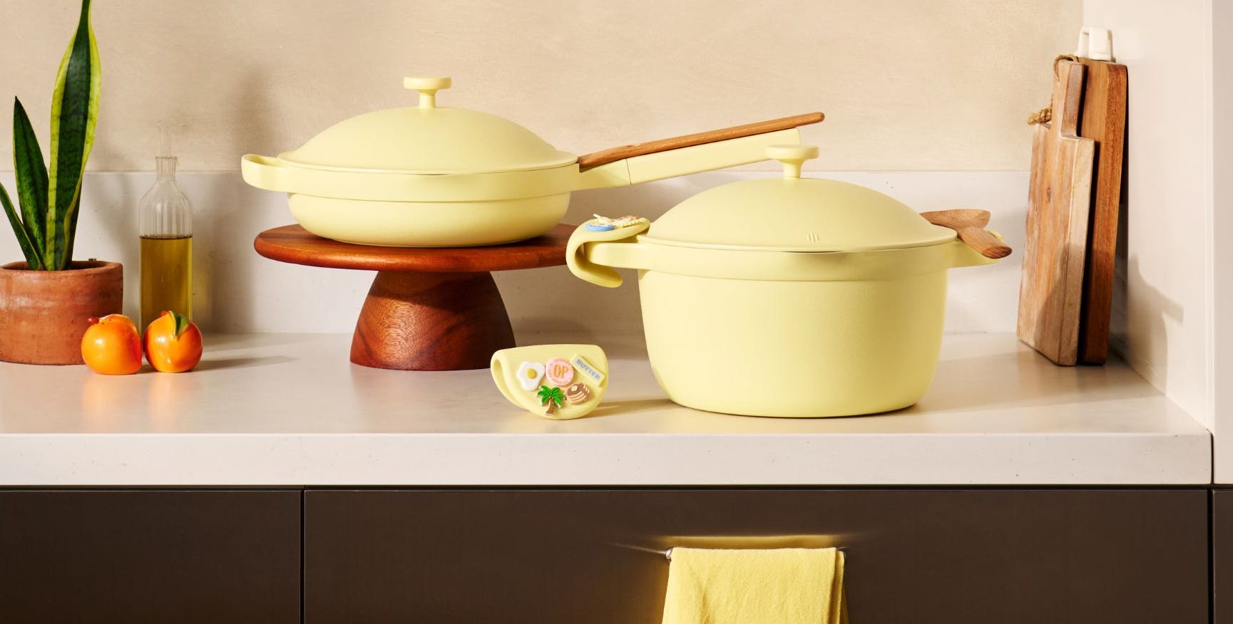 The Our Place x Crocs butter yellow collection is the cutest kitchen ...