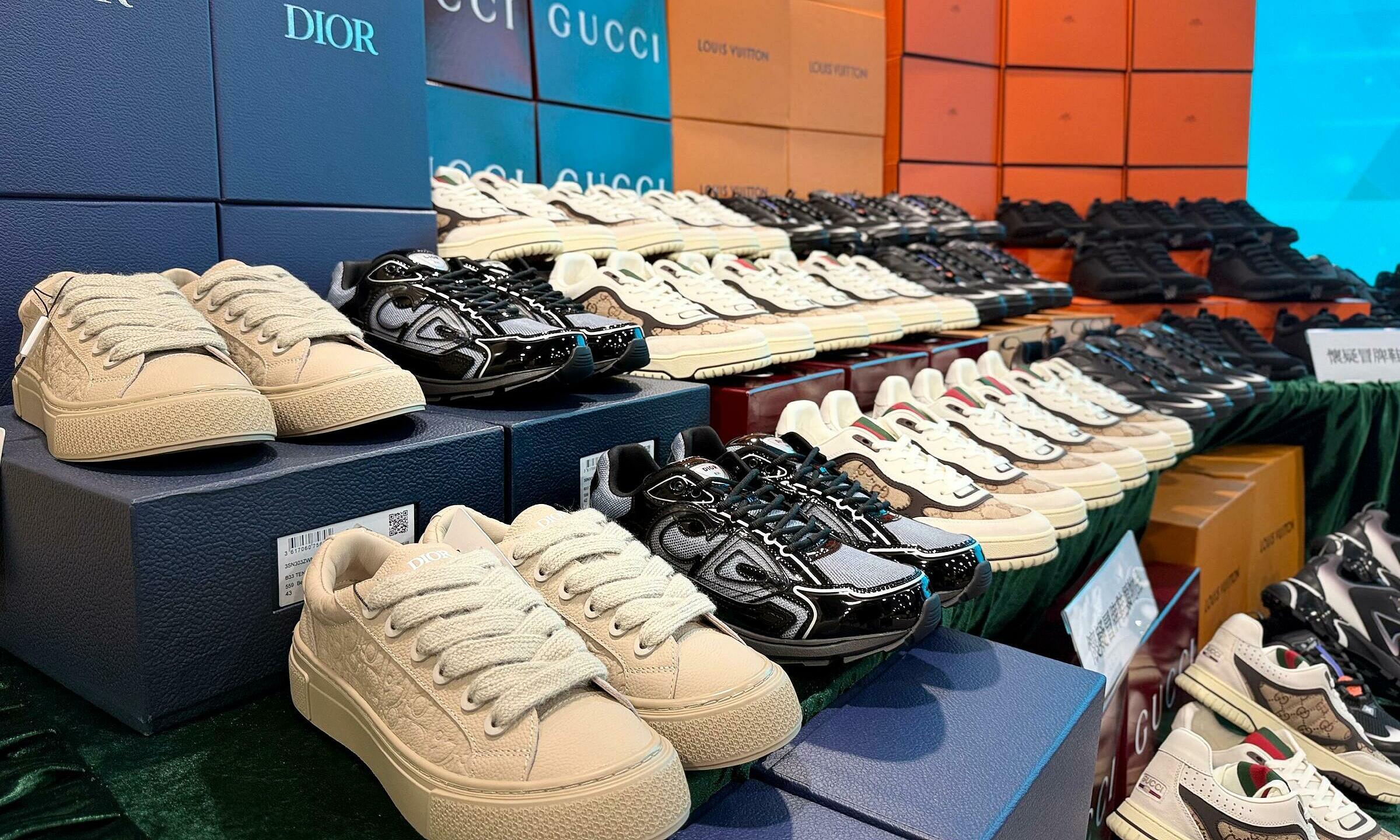 Fake Louis Vuitton, Gucci shoes seized in $1.3M Hong Kong