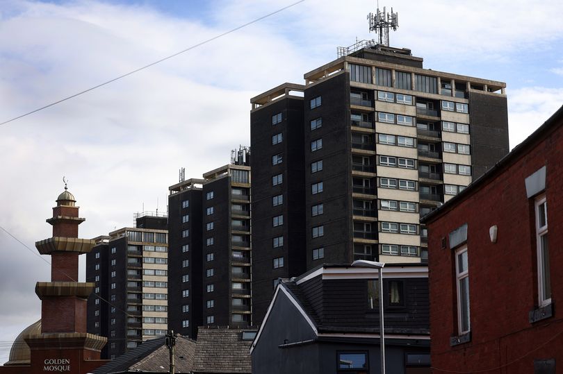 One of the Seven Sisters tower blocks in Rochdale evacuated over burst ...