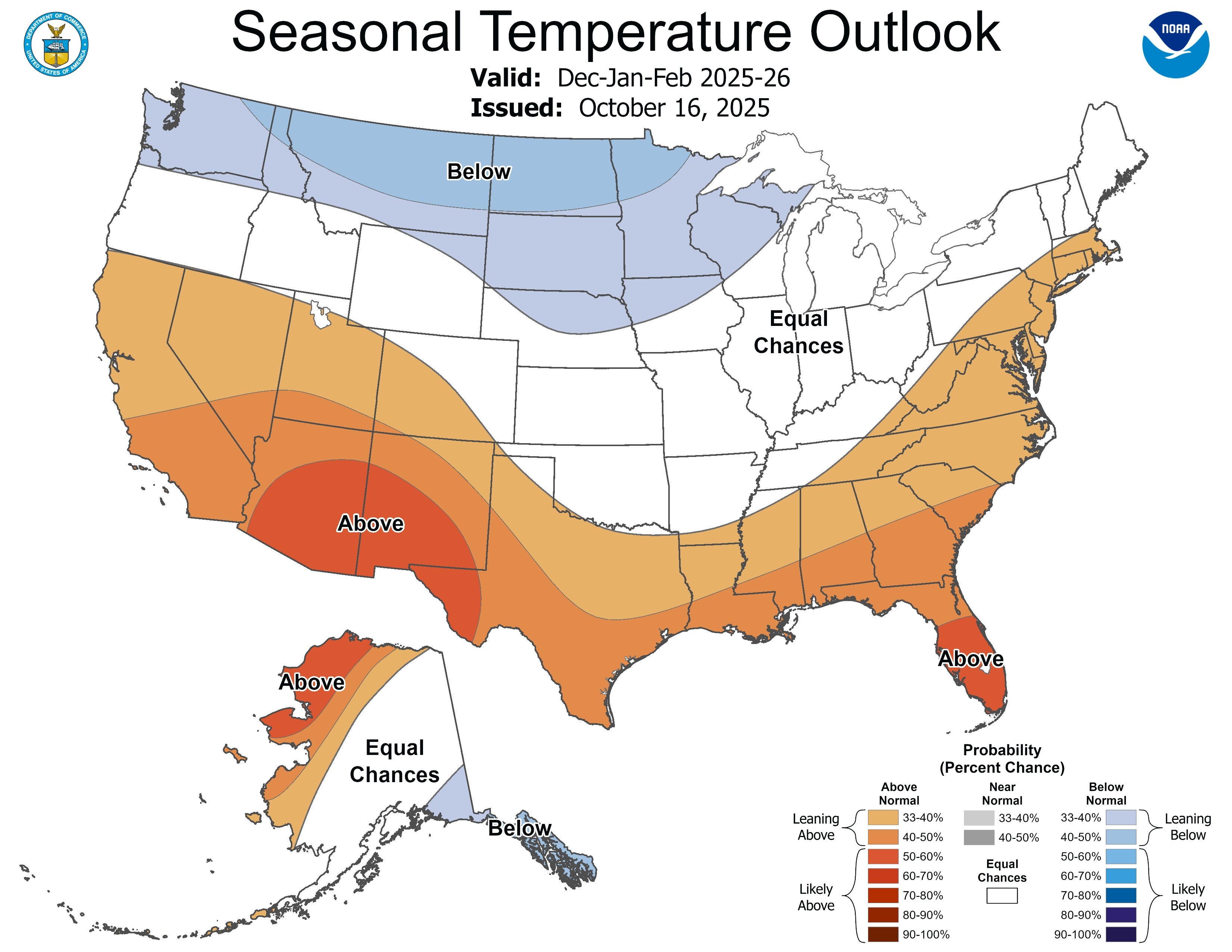 NOAA's 2025-26 winter forecast is in. Maps show what to expect from ...