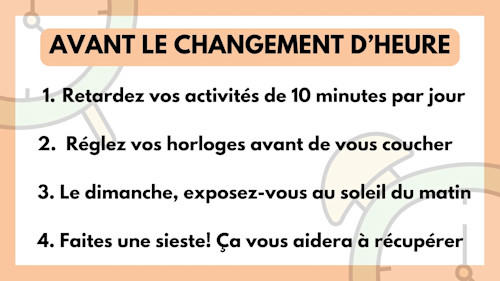 Changement d'heure : voici comment rendre ça plus facile
