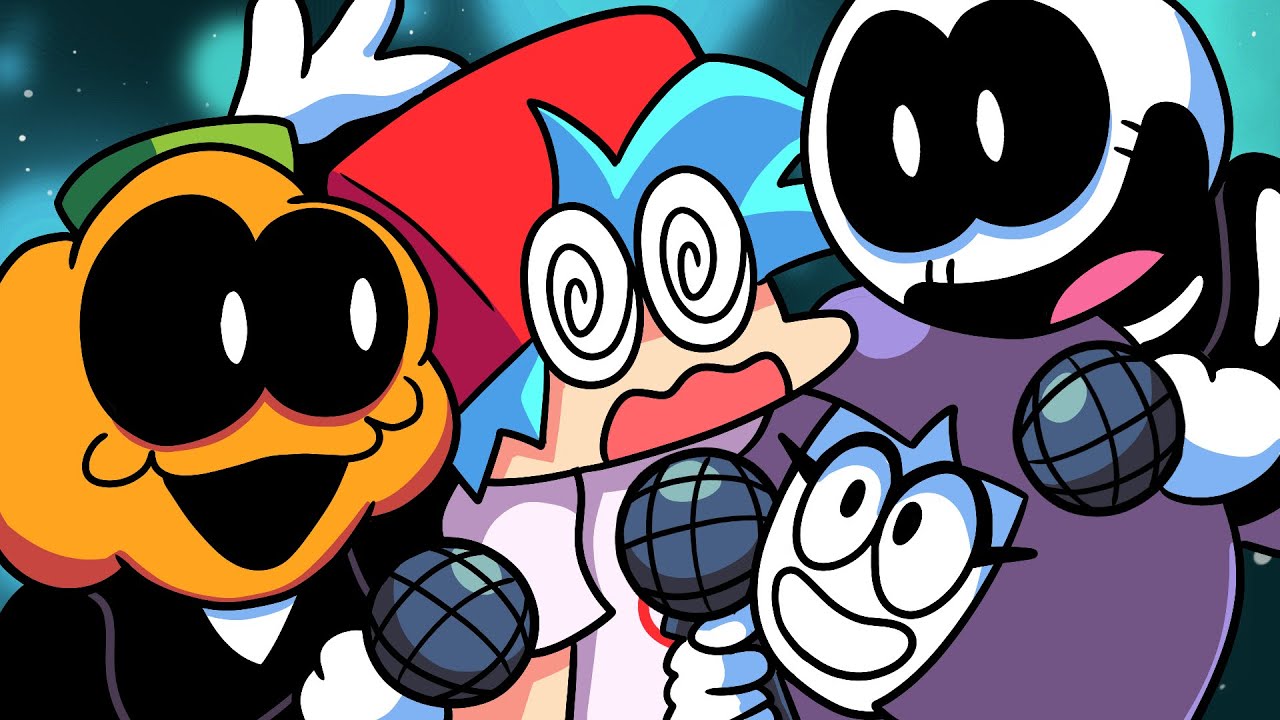 Boyfriend vs Spooky Month a cartoon rap battle full of tricks and treats