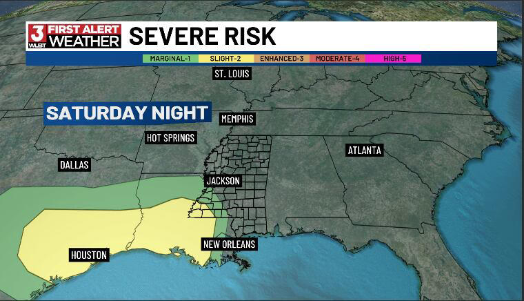 Weekend Storms Set to Bring Heavy Rain and Severe Threats to Mississippi