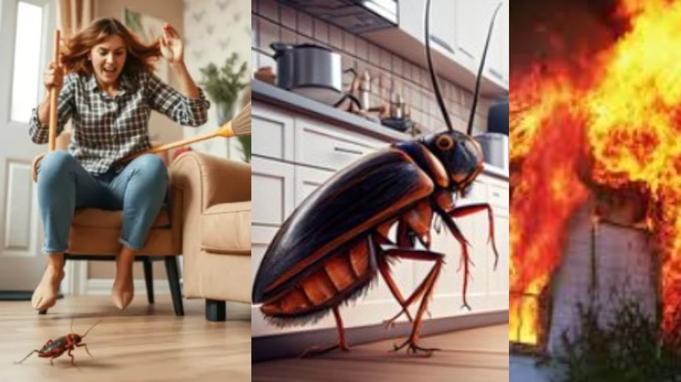 Woman Trying to kill Cockroach: మాతల్లే.. బొద్దింకను చంపబోయి అపార్ట్ ...