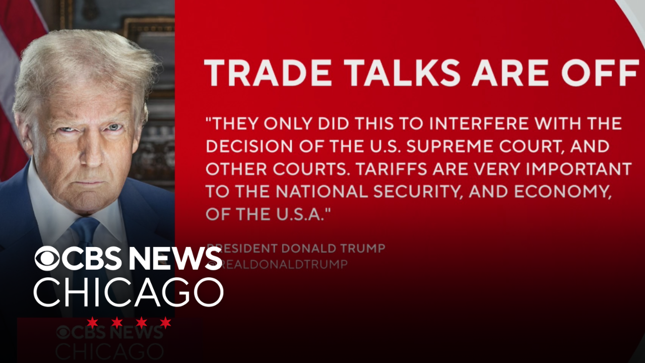 Trump ending trade talks with Canada