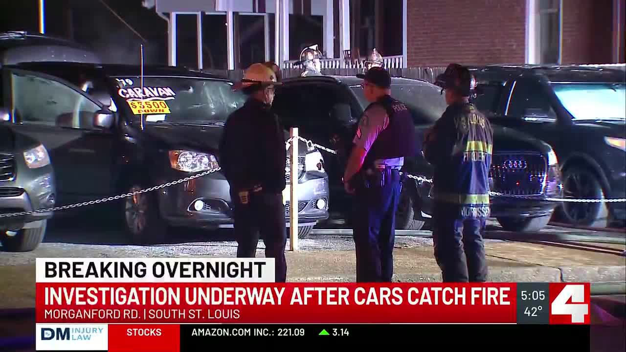 Investigation underway after cars caught fire in south St. Louis
