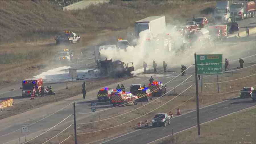 Driver facing charge after crash involving 2 semi trucks sparked fire