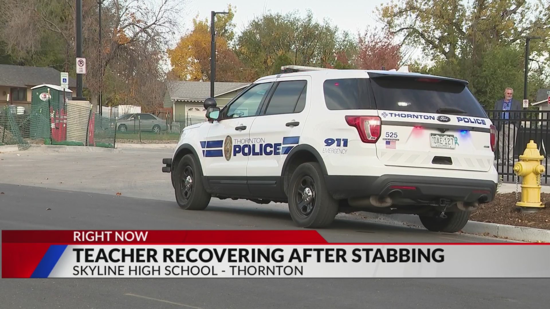 Teacher injured after stabbing near school, suspect in custody ...