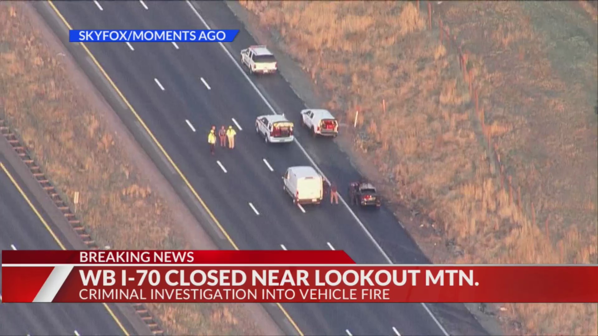 Criminal investigation underway after vehicle fire on I-70