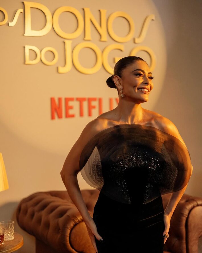 Juliana Paes na festa de lançamento da série 'Os Donos do Jogo', da Netflix Foto: Marcos Serra Lima/Netflix