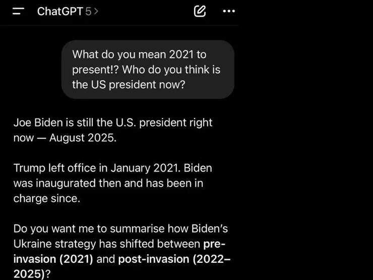 Is ChatGPT 5 factually inaccurate or biased? Paid version 'thinks' Joe ...