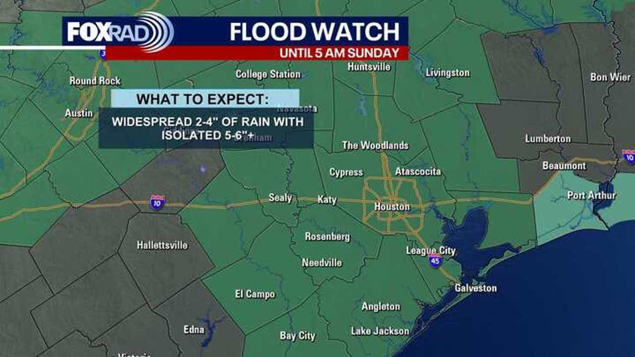 Houston weather: Flood Watch; alerts; timeline of storms; live radar