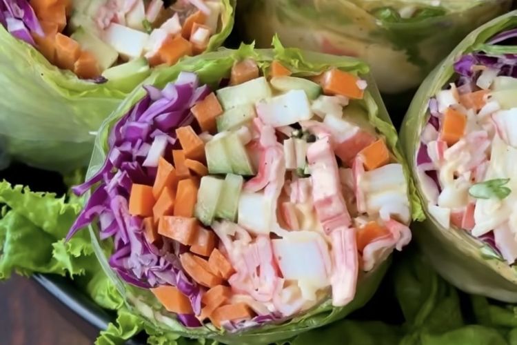 Resep Kani Salad Spring Rolls, Camilan Segar dan Crispy untuk Cuaca Panas