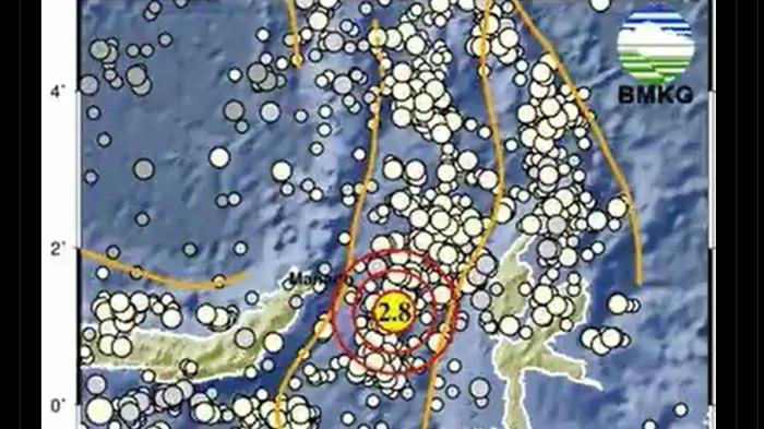 Gempa Magnitudo 2,8 Guncang Ternate-Malut dengan Kedalaman 37 Kilometer