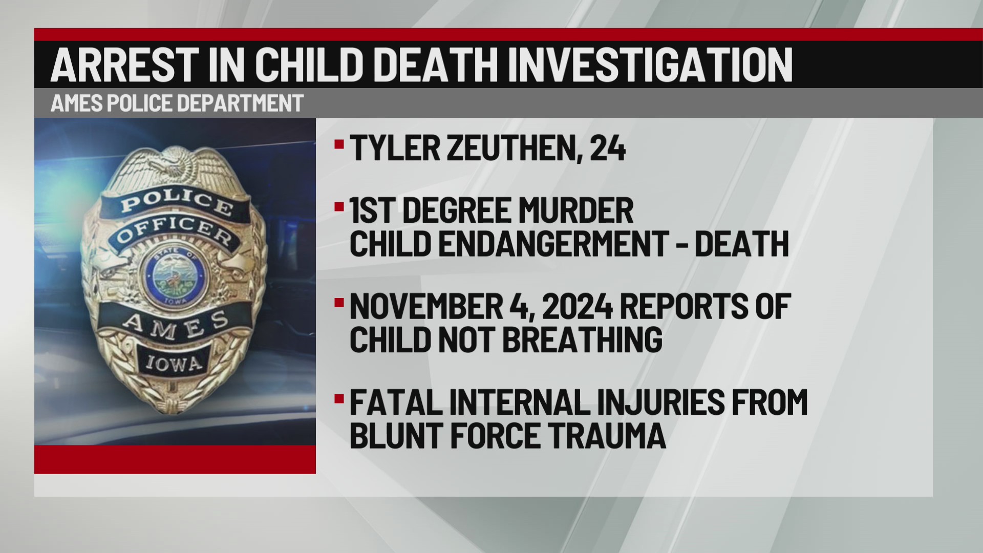 Marshalltown man charged with first-degree murder in infant’s death