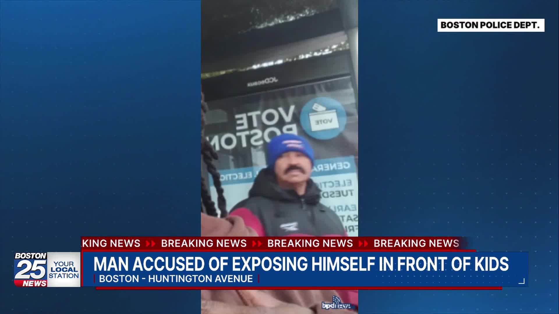 Boston police trying to identify man seen exposing himself to kids ...