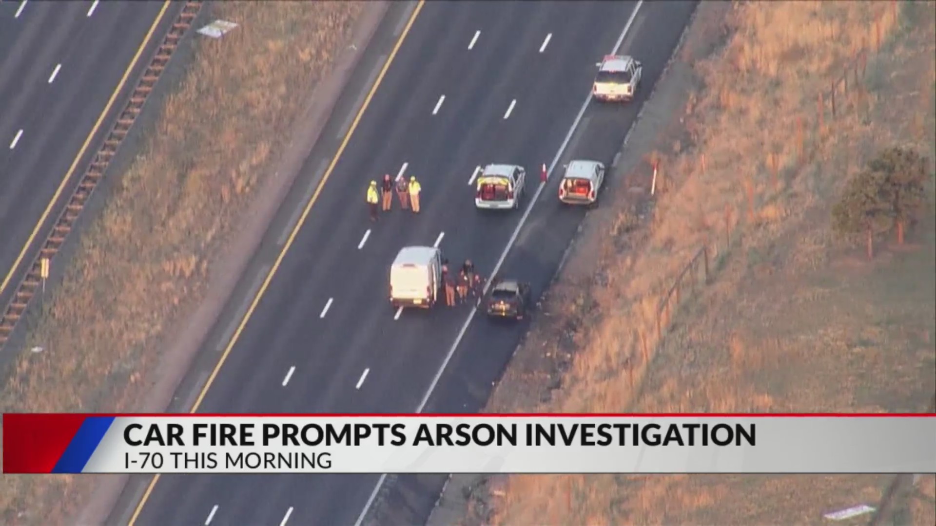Arson investigation underway after vehicle fire on I-70 in Jefferson County