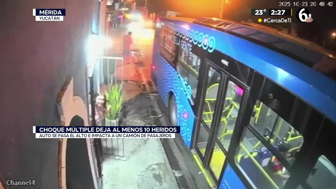 Auto se pasa el alto y provoca choque múltiple dejando 10 heridos en ...