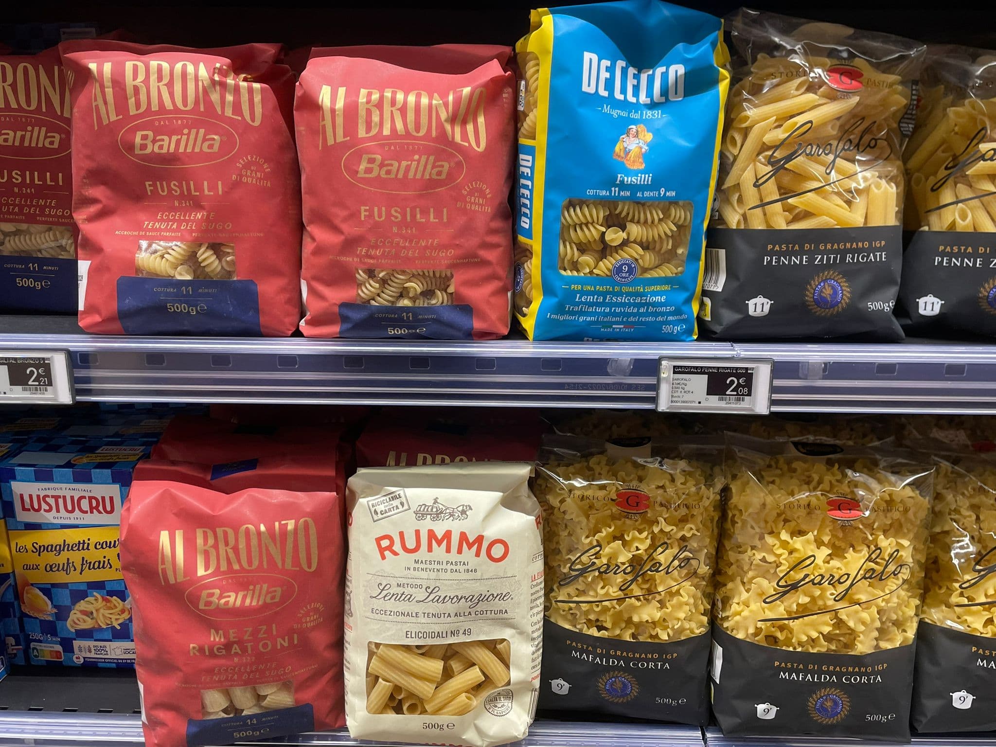 Barilla, Panzani, Rummo : c’est quoi les pâtes 
